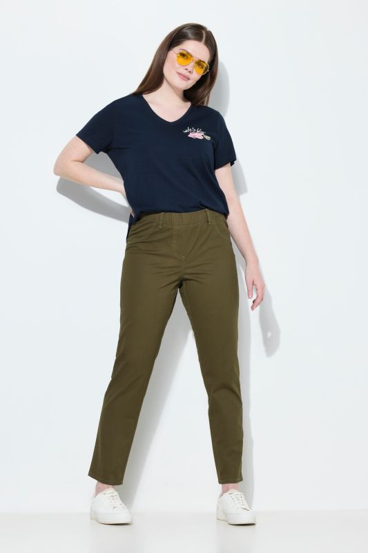 Jegging en coton bio. Coupe ajustée et taille élastique