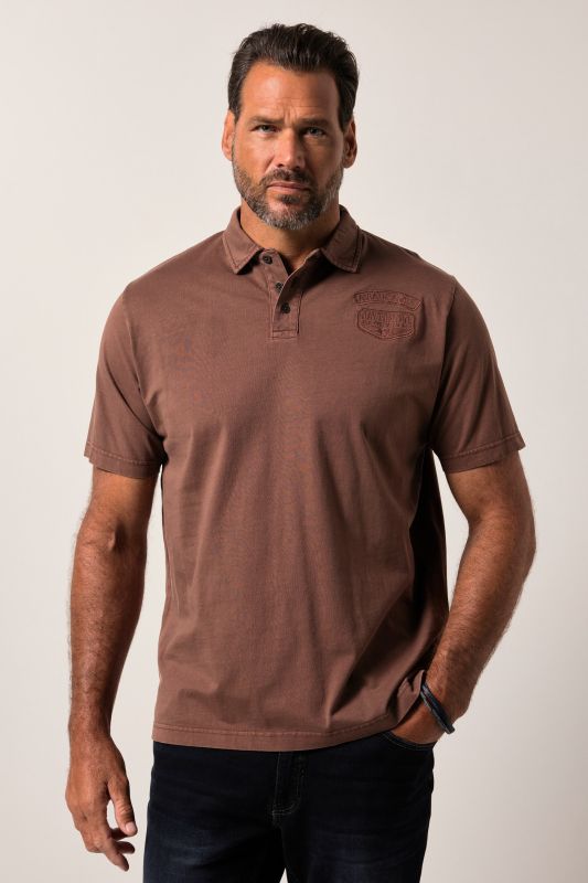 Polo JP 1880 à manches courtes, écussons, esprit vintage – jusqu'au 8 XL
