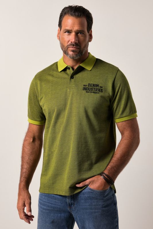 Polo JP 1880 à manches courtes, tissu piqué, logo brodé - jusqu'au 8 XL