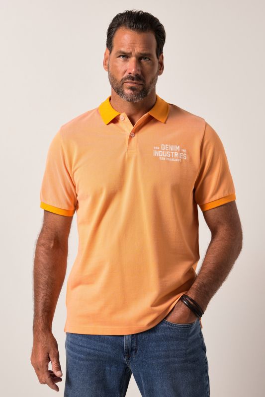 Polo JP 1880 à manches courtes, tissu piqué, logo brodé - jusqu'au 8 XL