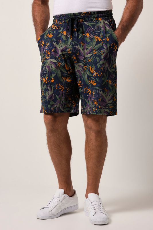 Bermuda JP 1880 en maille piquée, imprimé all-over, coupe Relaxed Fit - jusqu'au 8 XL