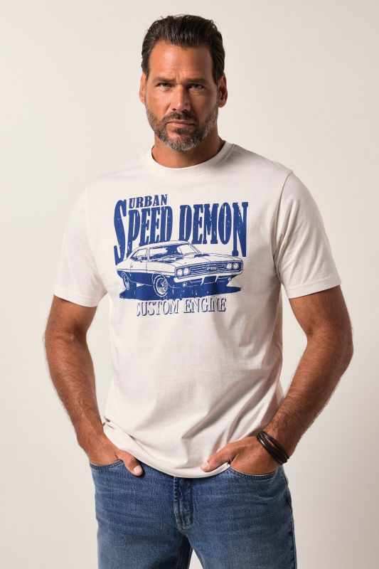 T-shirt JP 1880 à manches courtes, col rond et imprimé - jusqu'au 8 XL