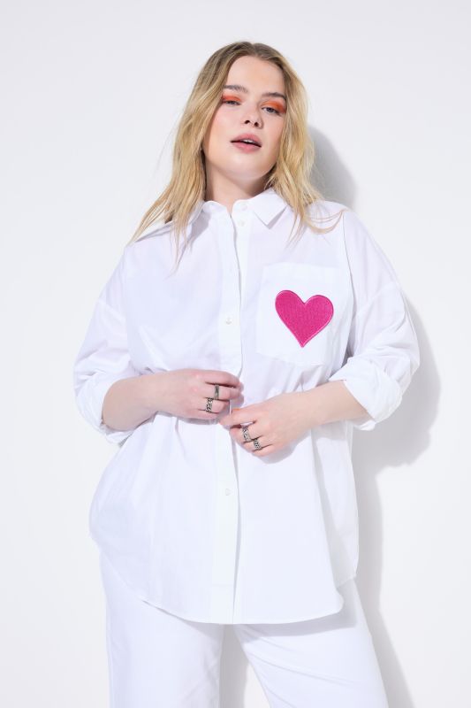 Chemisier oversize, imprimé dans le dos