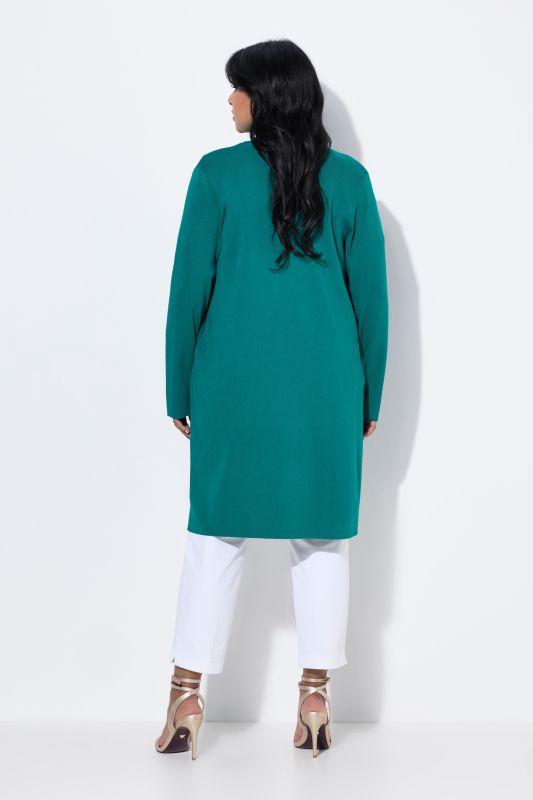 Cardigan coupe ouverte et longue, en maille fine et douce