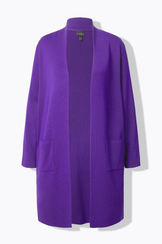 Cardigan coupe ouverte et longue, en maille fine et douce