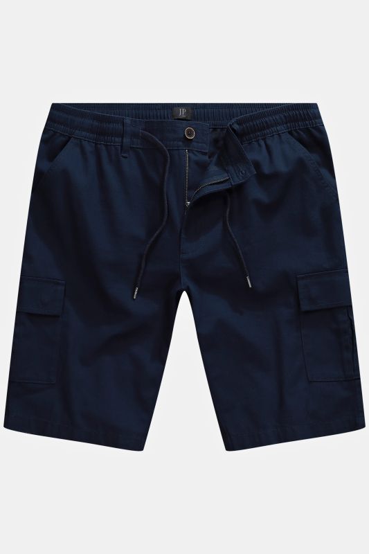 Bermuda aspect lin. Poches cargo et taille élastique - jusqu'au 8XL