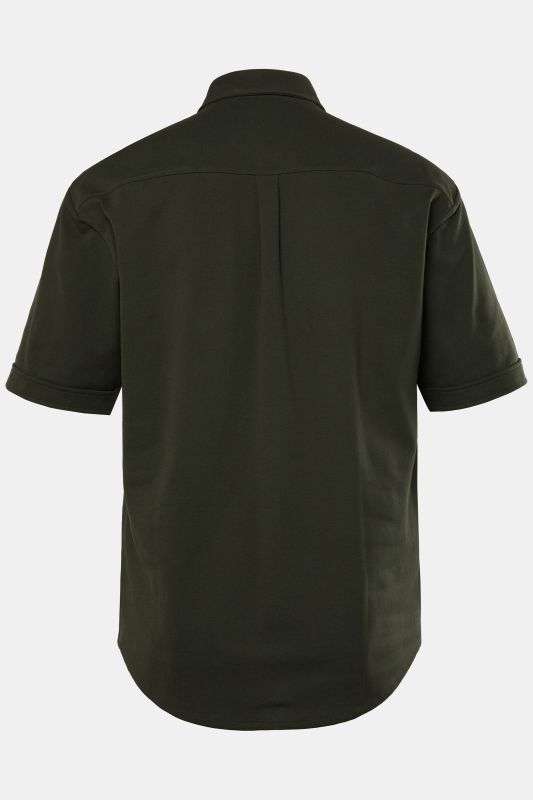 Chemise en maille piquée coupe Modern, avec technologie FLEXNAMIC®, manches courtes et col à pointes boutonnées