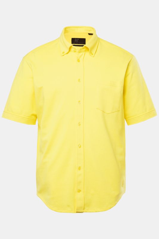 Chemise en maille piquée coupe Modern, avec technologie FLEXNAMIC®, manches courtes et col à pointes boutonnées