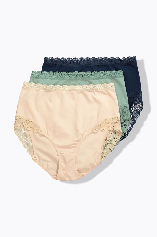 Culottes maxi en lot de 3, taille haute et dentelle