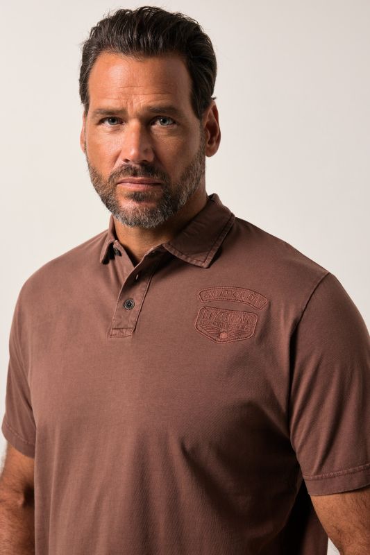 Polo JP 1880 à manches courtes, écussons, esprit vintage – jusqu'au 8 XL