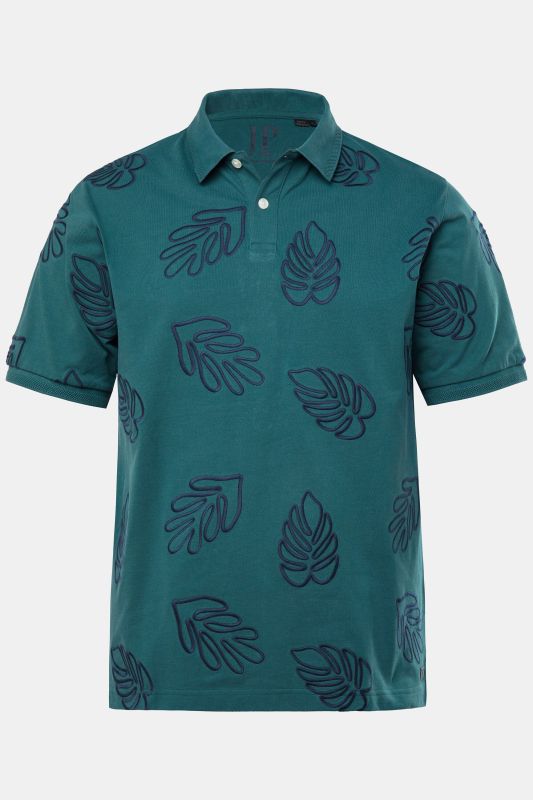 Polo JP 1880 à manches courtes, tissu piqué, motif brodé - jusqu'au 8 XL