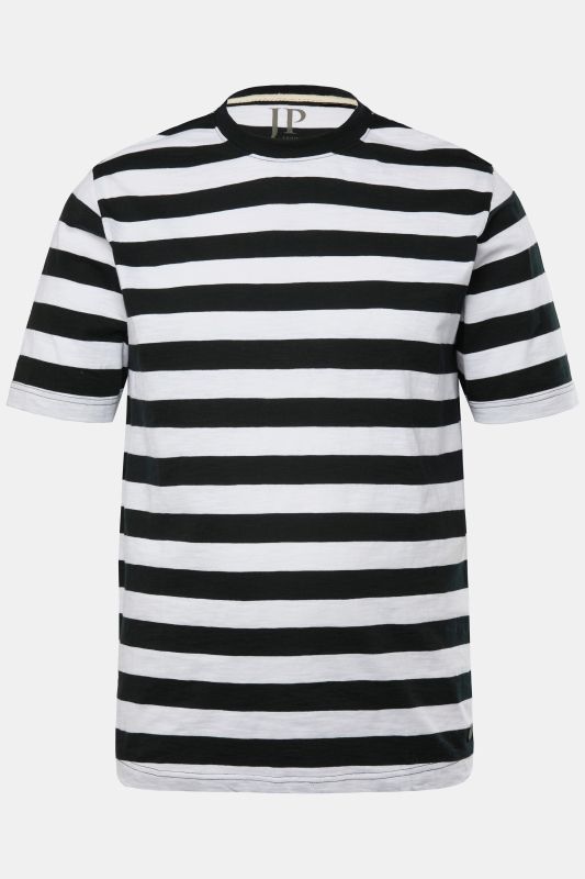 T-shirt JP 1880 à rayures, manches courtes et col rond - jusqu'au 8 XL