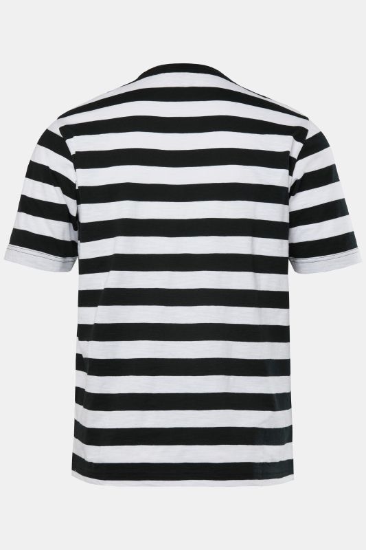 T-shirt JP 1880 à rayures, manches courtes et col rond - jusqu'au 8 XL