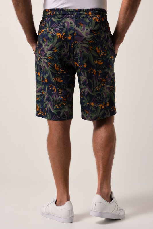 Bermuda JP 1880 en maille piquée, imprimé all-over, coupe Relaxed Fit - jusqu'au 8 XL