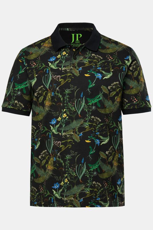 Polo JP 1880 FLEXNAMIC®, manches courtes et imprimé all-over - jusqu'au 8 XL