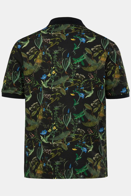 Polo JP 1880 FLEXNAMIC®, manches courtes et imprimé all-over - jusqu'au 8 XL