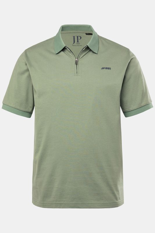 Polo JP 1880 à manches courtes, fermeture zippée - jusqu'au 8 XL