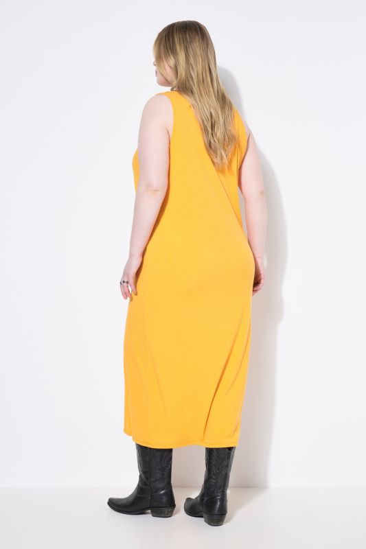 Robe midi sans manches, tissu jersey, coupe Straight Shape