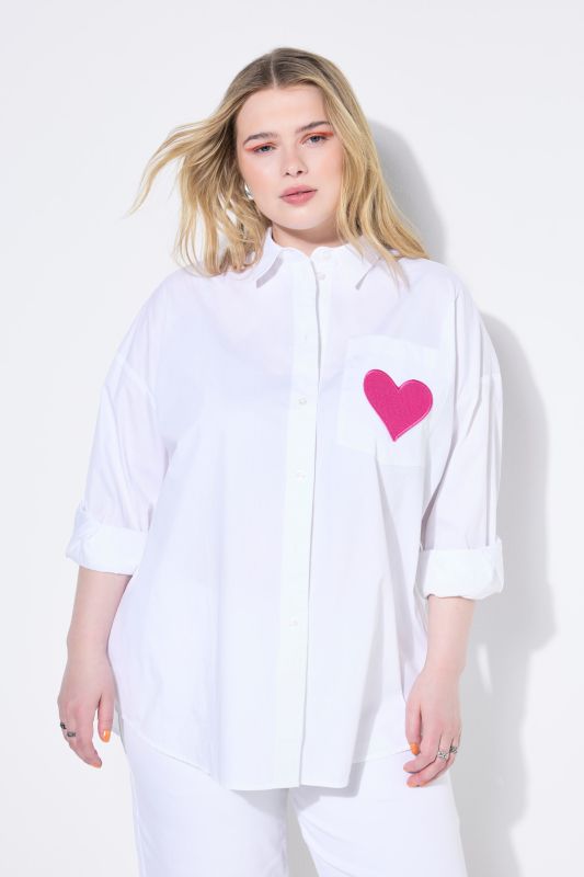 Chemisier oversize, imprimé dans le dos