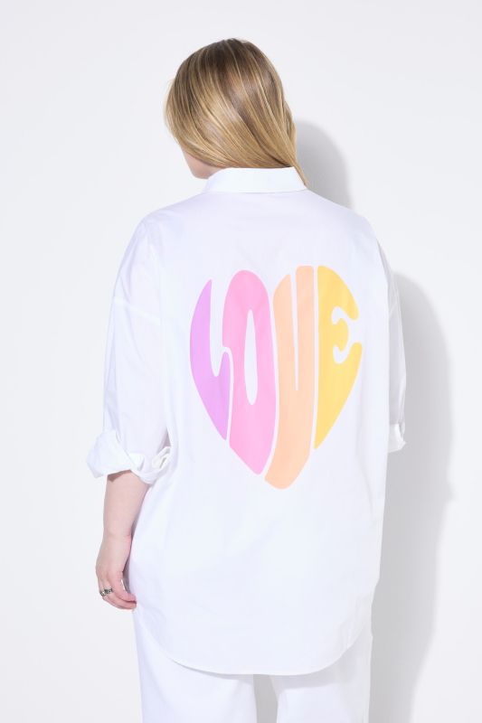 Chemisier oversize, imprimé dans le dos