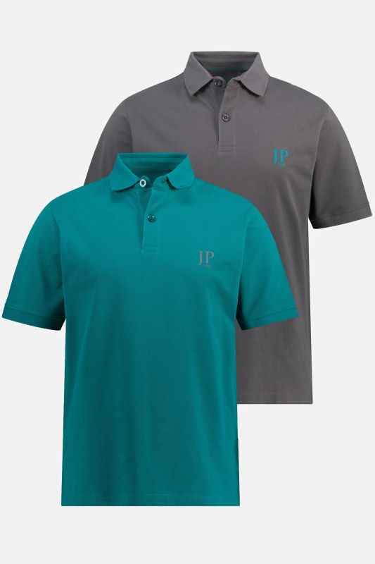 Lot de 2 polos collection Basic - maille piquée et coton peigné