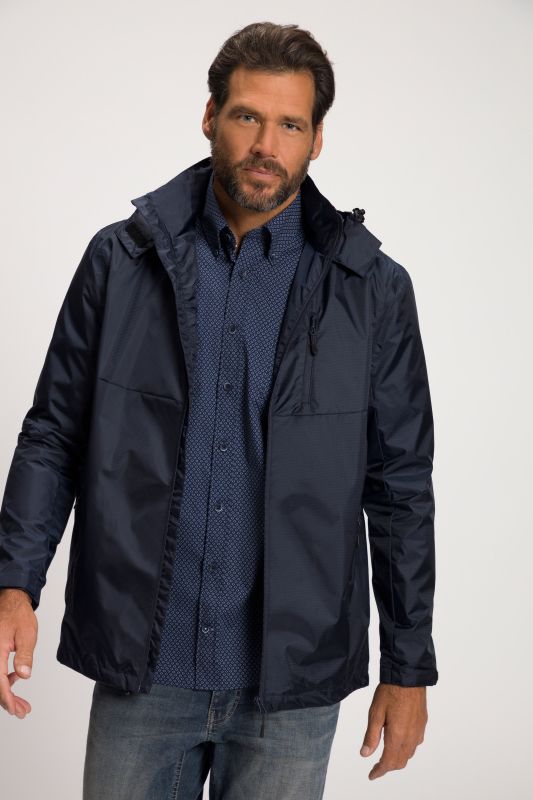 Veste imperméable, avec capuche et fermeture à glissière - doublure légère en mesh