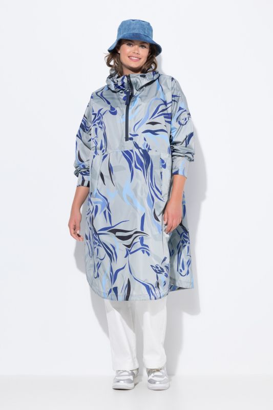 Poncho imperméable unisexe à capuche avec imprimé
