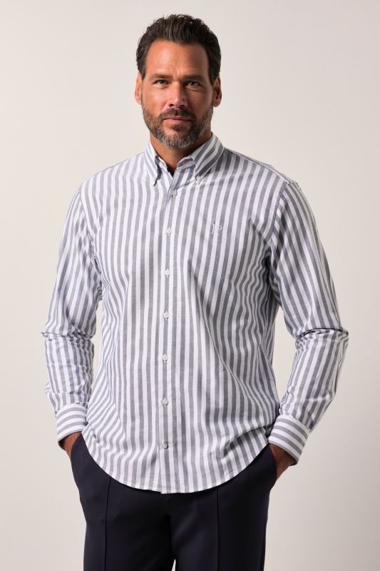 Chemise Oxford JP 1880, manches longues et col à pointes boutonnées, coupe Modern Fit - jusqu'au 8&nbsp;XL