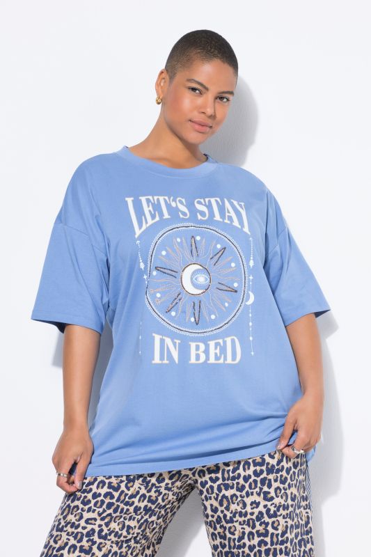 T-shirt oversize, imprimé métallique