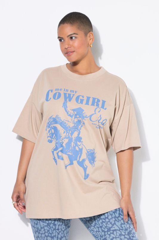 T-shirt oversize, imprimé sur le devant