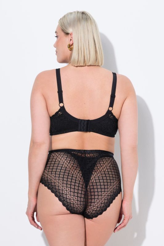 Soutien-gorge à armatures, dentelle florale, entièrement confectionné en dentelle, bonnet C-E