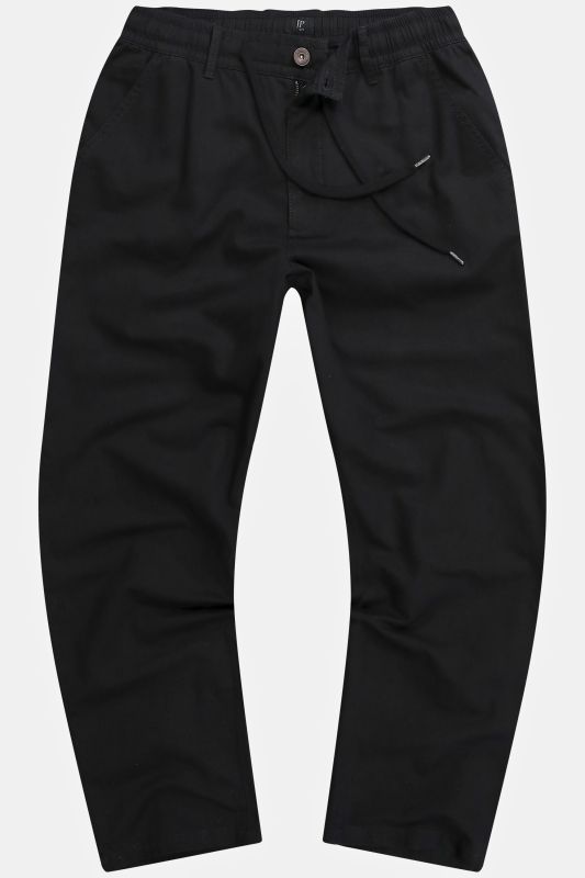 Pantalon aspect lin. Taille élastique. Coupe décontractée.