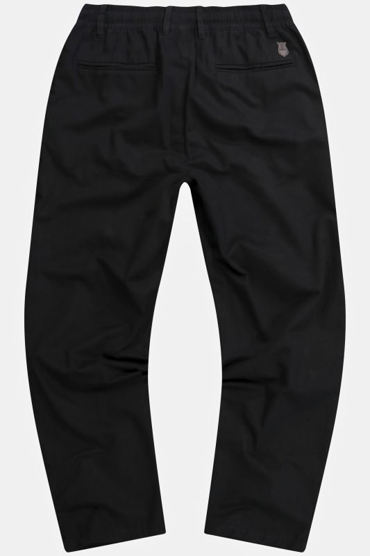 Pantalon aspect lin. Taille élastique. Coupe décontractée.