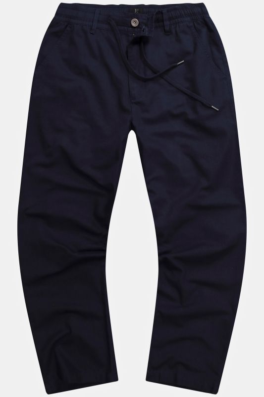 Pantalon aspect lin. Taille élastique. Coupe décontractée.