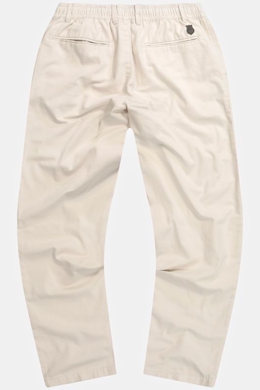 Pantalon aspect lin. Taille élastique. Coupe décontractée.
