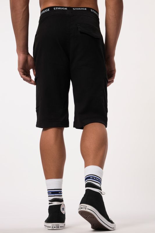 Bermuda cargo STHUGE avec technologie FLEXLASTIC®. Taille élastique. Jusqu'au 8XL.