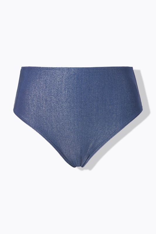 Bas de bikini taille haute avec effet pailleté