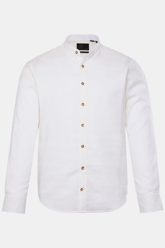 Chemise JP 1880, style s'inspirant des tenues traditionnelles bavaroises, manches longues et col droit, coupe Modern Fit - jusqu'au 8&nbsp;XL
