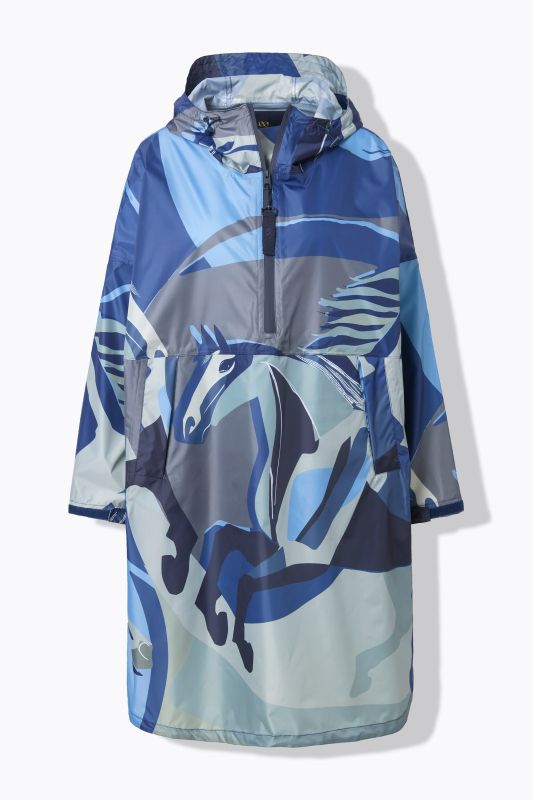 Poncho imperméable unisexe à capuche avec imprimé