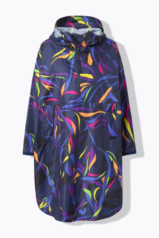 Poncho imperméable unisexe à capuche avec imprimé
