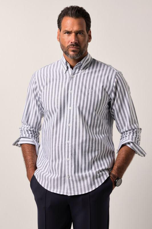 Chemise Oxford JP 1880, manches longues et col à pointes boutonnées, coupe Modern Fit - jusqu'au 8&nbsp;XL