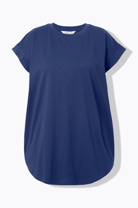 T-shirt oversize, base arrondie