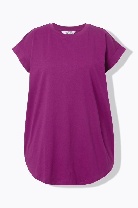 T-shirt oversize, base arrondie