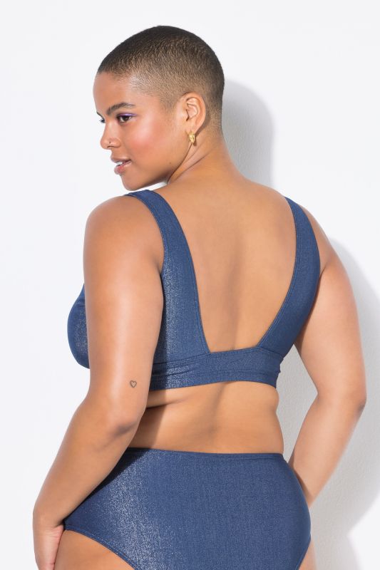 Haut de bikini avec bonnets souples, paillettes
