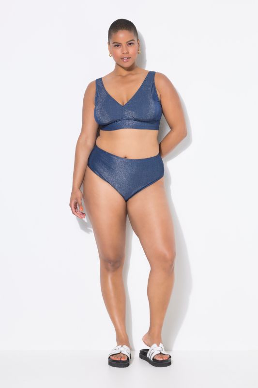 Haut de bikini avec bonnets souples, paillettes