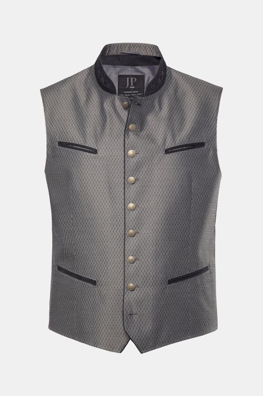 Gilet JP 1880 style traditionnel bavarois, col montant et broderie - jusqu'à la taille 74
