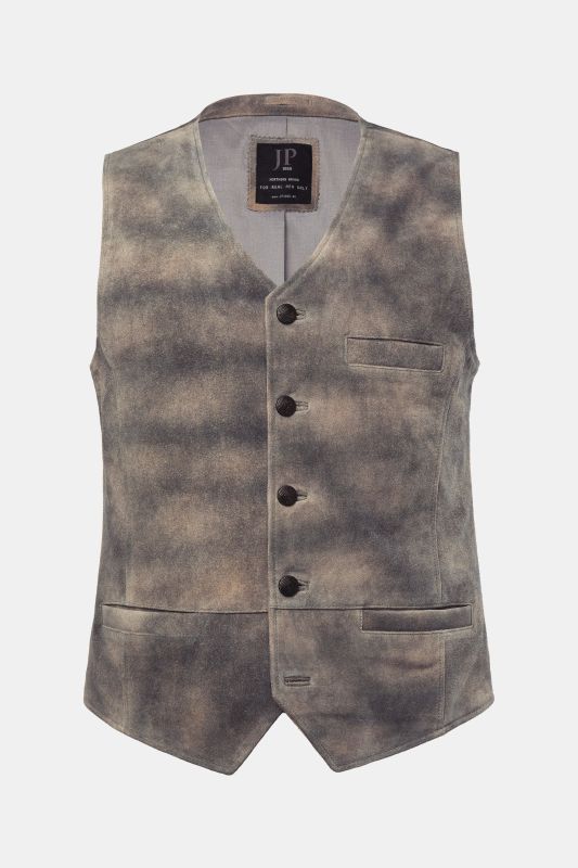 Gilet en cuir JP 1880, cuir de vachette, style bavarois traditionnel - jusqu'à la taille 74