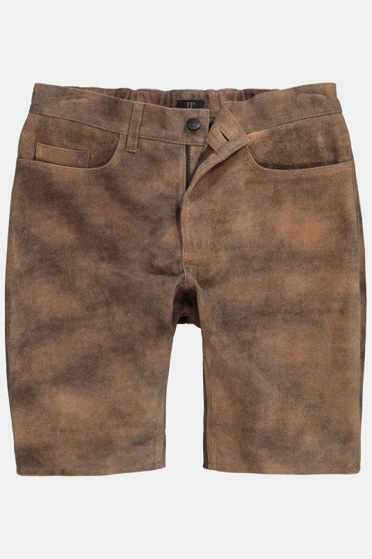 Bermuda JP 1880 en cuir de vachette, s'inspirant des costumes bavarois traditionnels, coupe Regular Fit - jusqu'à la taille 74