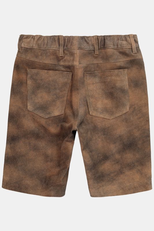 Bermuda JP 1880 en cuir de vachette, s'inspirant des costumes bavarois traditionnels, coupe Regular Fit - jusqu'à la taille 74