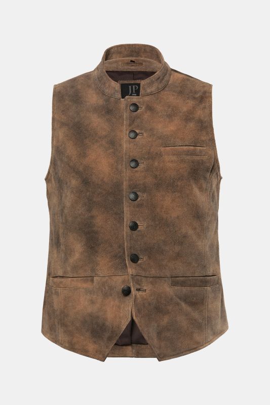 Gilet en cuir JP 1880, cuir de vachette, style bavarois traditionnel - jusqu'à la taille 74